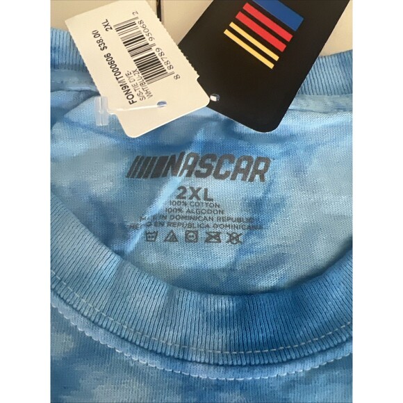 AAA Auto Club Speedway Y2K Tee Blue Tie Dye NASCAR 2XL - Picture 4 of 6